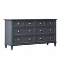 Sideboard 160 cm Holzwerkstoff Anthrazit mit 8 Schubladen klassischer Stil